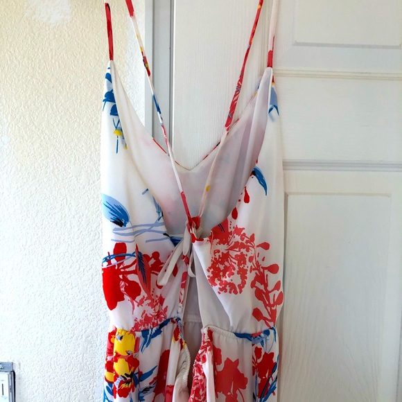 White tropical print maxi dress - Picture 5 of 9